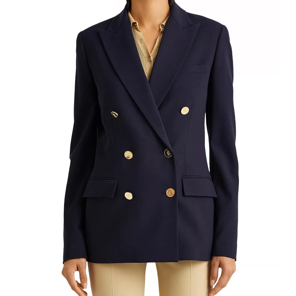 Lauren by Ralph Lauren navy blazer gold buttons, new with tags 345 retail